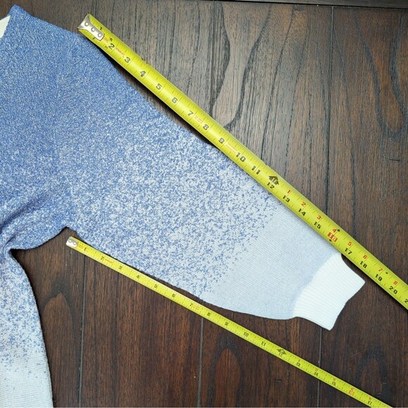 Adrienne Vittadini Women's Ombre Blue Glitter Shimmer Metallic Sweater Size XL - Picture 8 of 8